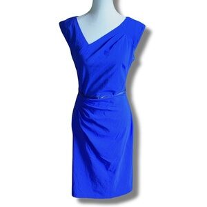 Royal Blue Dress Career Business Work Formal Stretch size Small Stretchy Comfort